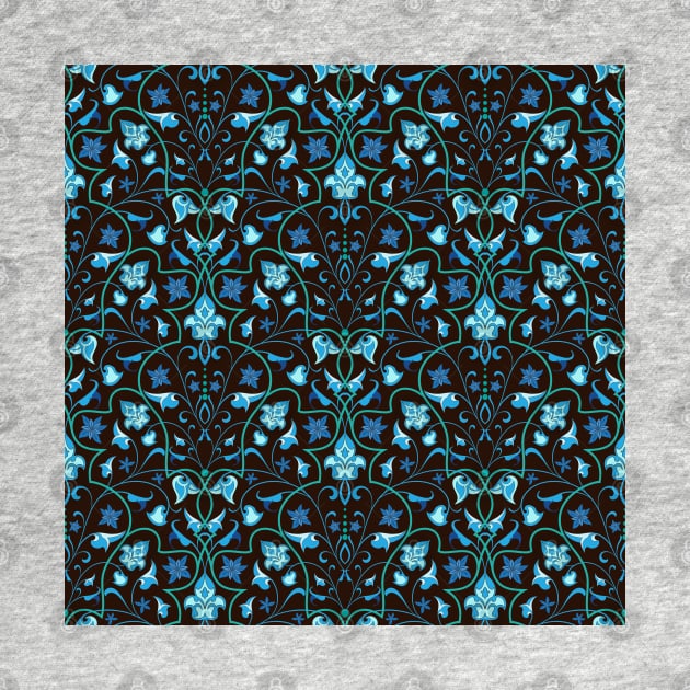 Baroque blue pattern by IrinaGuArt